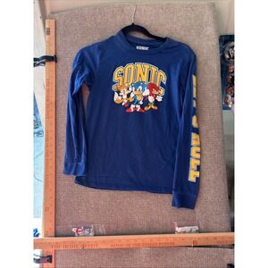 Boys Size M Sonic the Hedgehog Long Sleeve Graphic Tee Excellent Condition